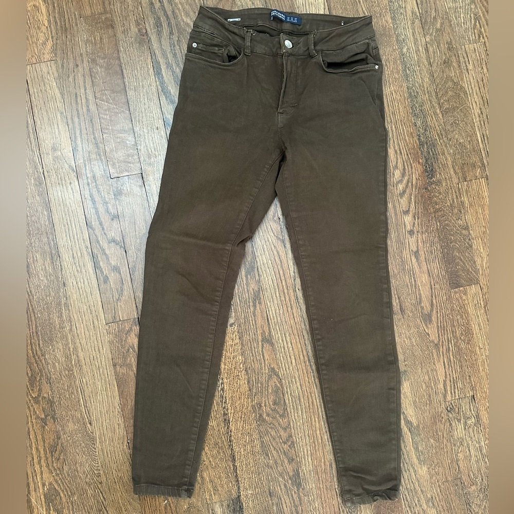 Zara Green Skinny Jeans